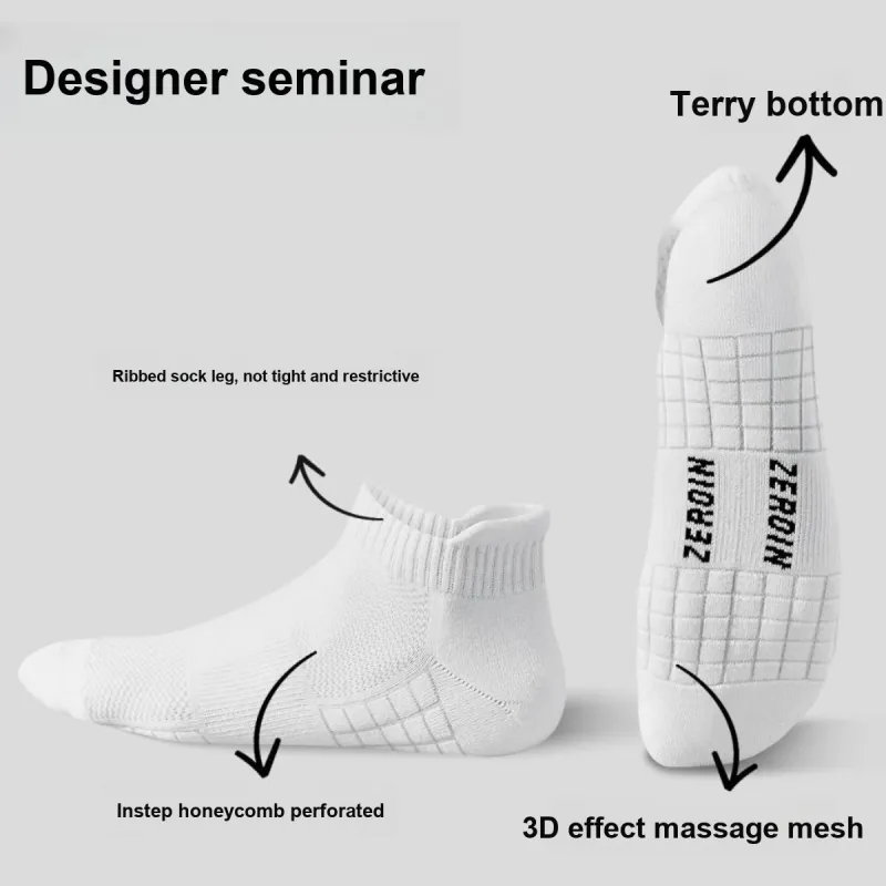 ZEROIN Ankle Socks Unisex Shopping Bag 5 Pack-43