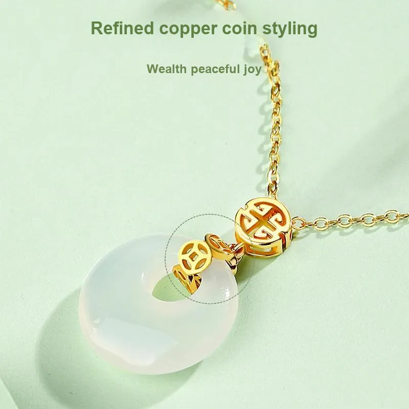 Suddenly Lucky Chalcedony Necklaces Women's-5