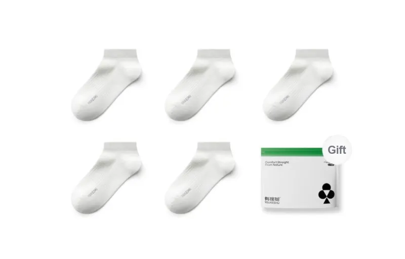 YOUKESHU Ankle Socks Men's Shopping Bag 5 Pack-0