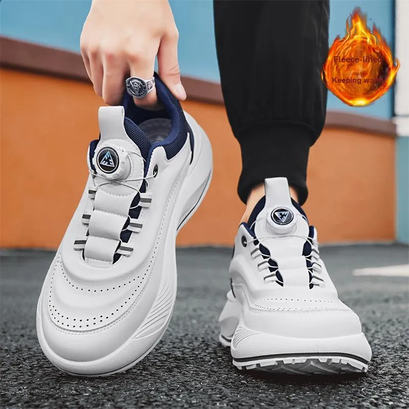 Warrior Slip Resistant, Abrasion Resistant, Thermal Low Top Casual Running Shoes Men's Beige Dark Blue-6