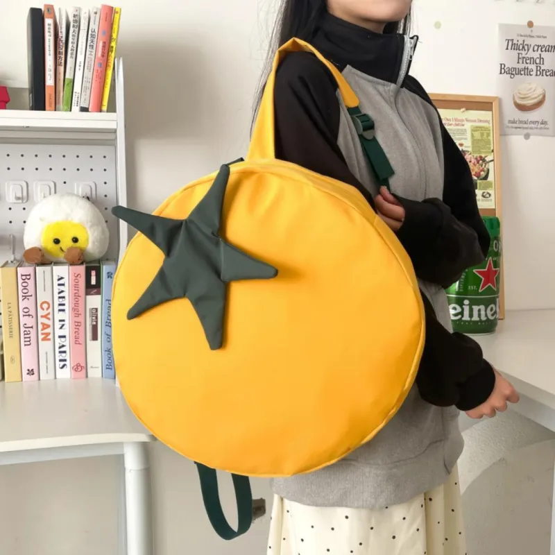 KAMLUI Composite Cloth Backpack Unisex Red/Yellow/Green-11