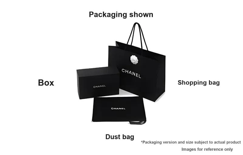 CHANEL Oil Wax Sheepskin Crossbody Bag, Shoulder Bag Trumpets Women's Black-4