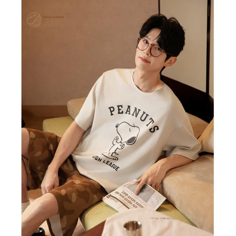 Gongdie x SNOOPY/, Pajama Set Men's Gift Box Set-4