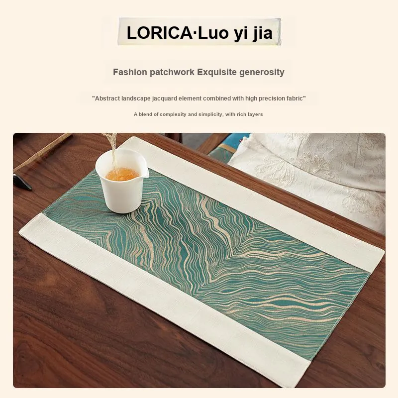 LUOYIJIA Tea Mats Tea Cup Coasters Luxury Premium Tea Mat Cup Coaster New Chinese Style Zen Placemat Insulated-4
