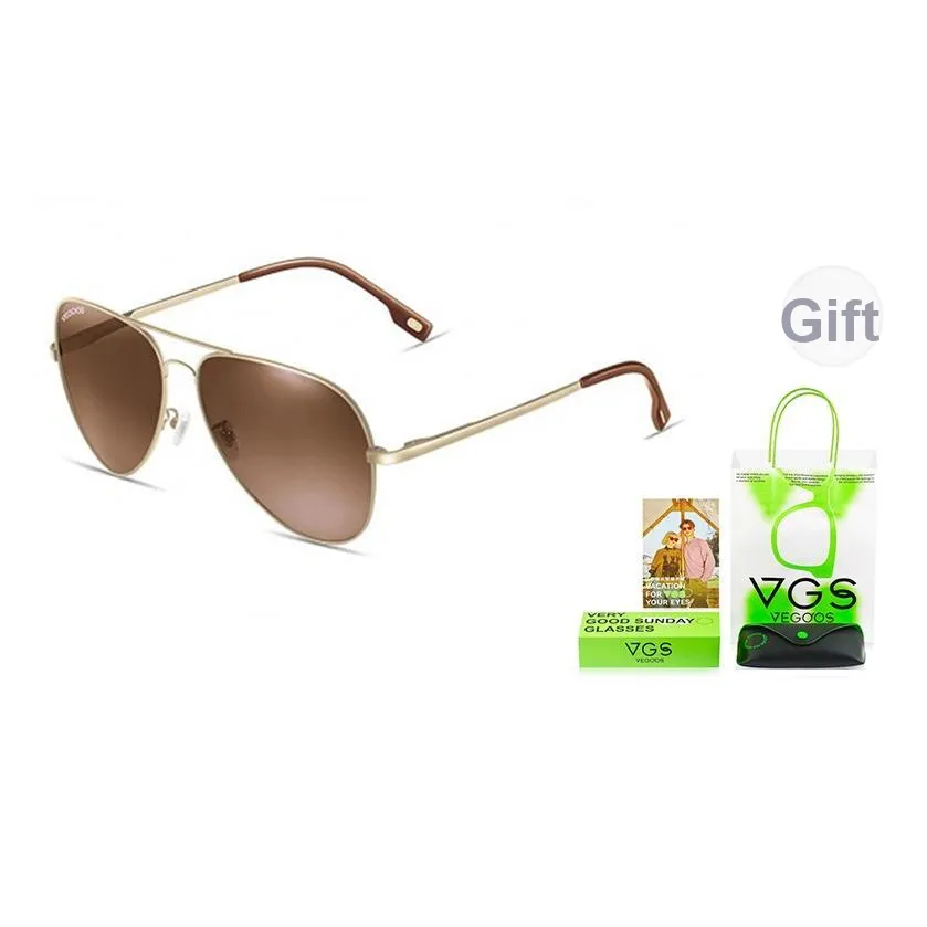 VEGOOS Stainless Steel Aviator Sunglasses Men's
