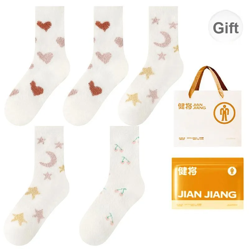 Master Mid Calf Socks Women's Shopping Bag 5 Pack-25