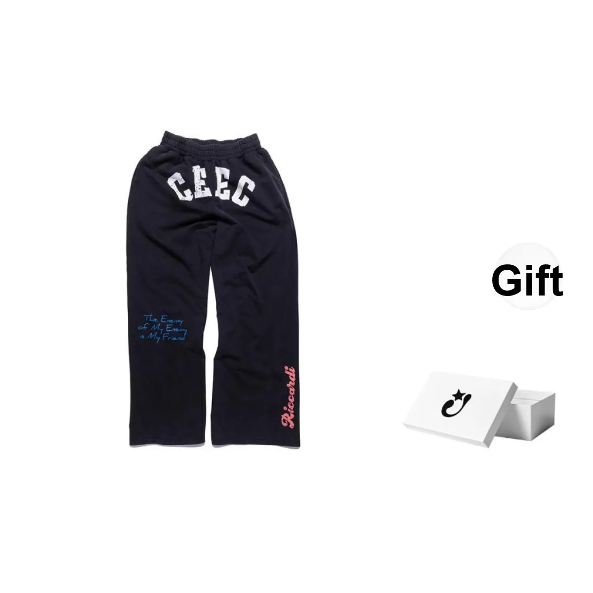 CEEC LA x Riccardi Casual Pants Unisex Gift Box Set Black