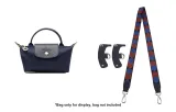 Dark Blue-Silver-Tone Buckle 94cm (Top Grain Leather Head+Canvas)+[No Perforated]Set