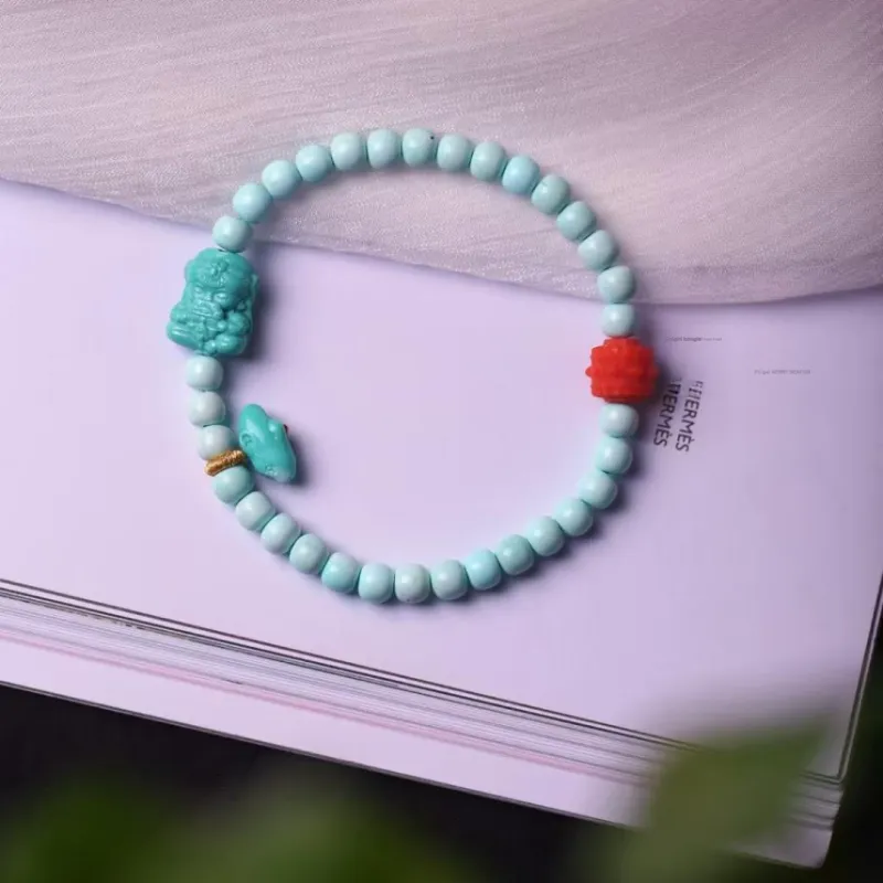 Xiangyan Turquoise Fine Jade Bracelets Unisex-3