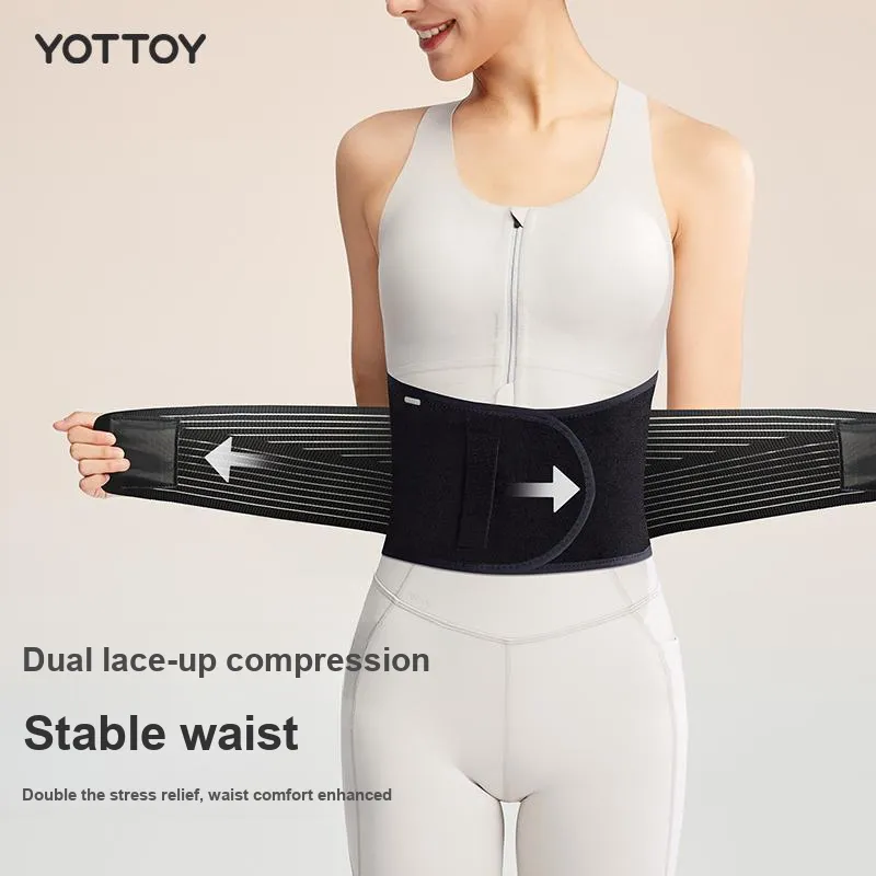 YOTTOY Back Support Braces Running Basketball Badminton Breathable Protective Compression Women's-4