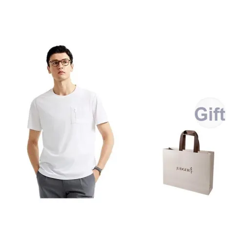 JUDGER Белая Мужская T-Рубашка