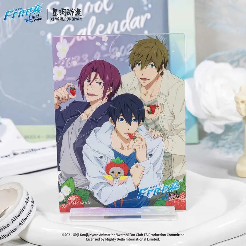 Xhdm Free! Haruka Nanase, Makoto Tachibana, Akari Sosaka, Strawberry Collection Acrylic Stands-1