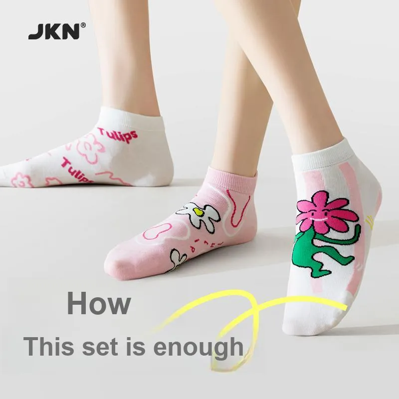 JKN Ankle Socks Unisex 5 Pack Gift Box Set Included-32