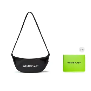 WPT PU Nylon Fabric Dumpling Bag One Shoulder Crossbody Fanny Pack Medium Size Unisex Black/White/Khaki/Green/Blue