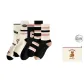 White LUCK+Large C+Stars+White Pink Horizontal Stripes+Black Horizontal Stripes