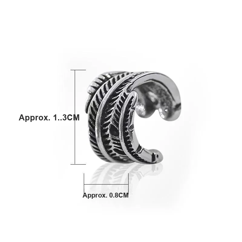 DAIRUO Copper Clip On Earrings Men's-4