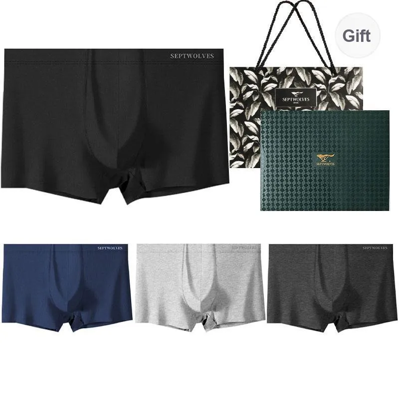 SEPTWOLVES Underwear Gift Box Men's 4 Pack+Shopping Bag-19