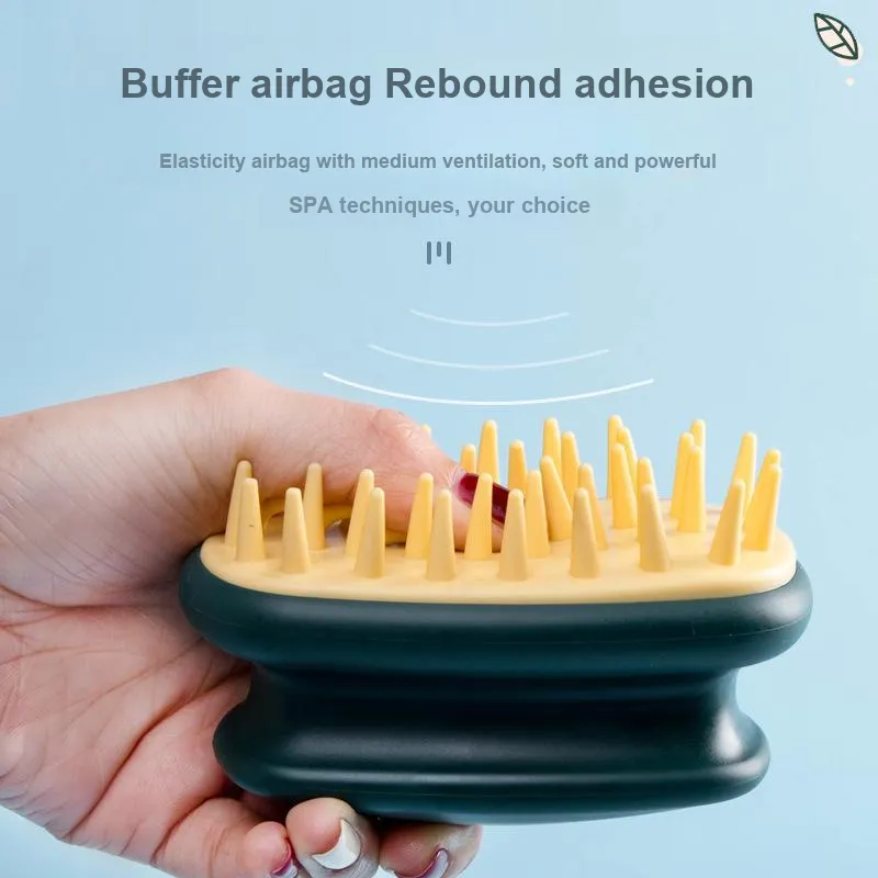 YUELEJI Airbag Massage Cleaning 2-in-1 Silicone Gel Nail Expert Head Spa Long Comb Massage Comb Shampoo Brush-4