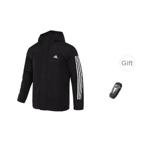 Adidas Puffer Jackets Unisex Black+Survival Wristband