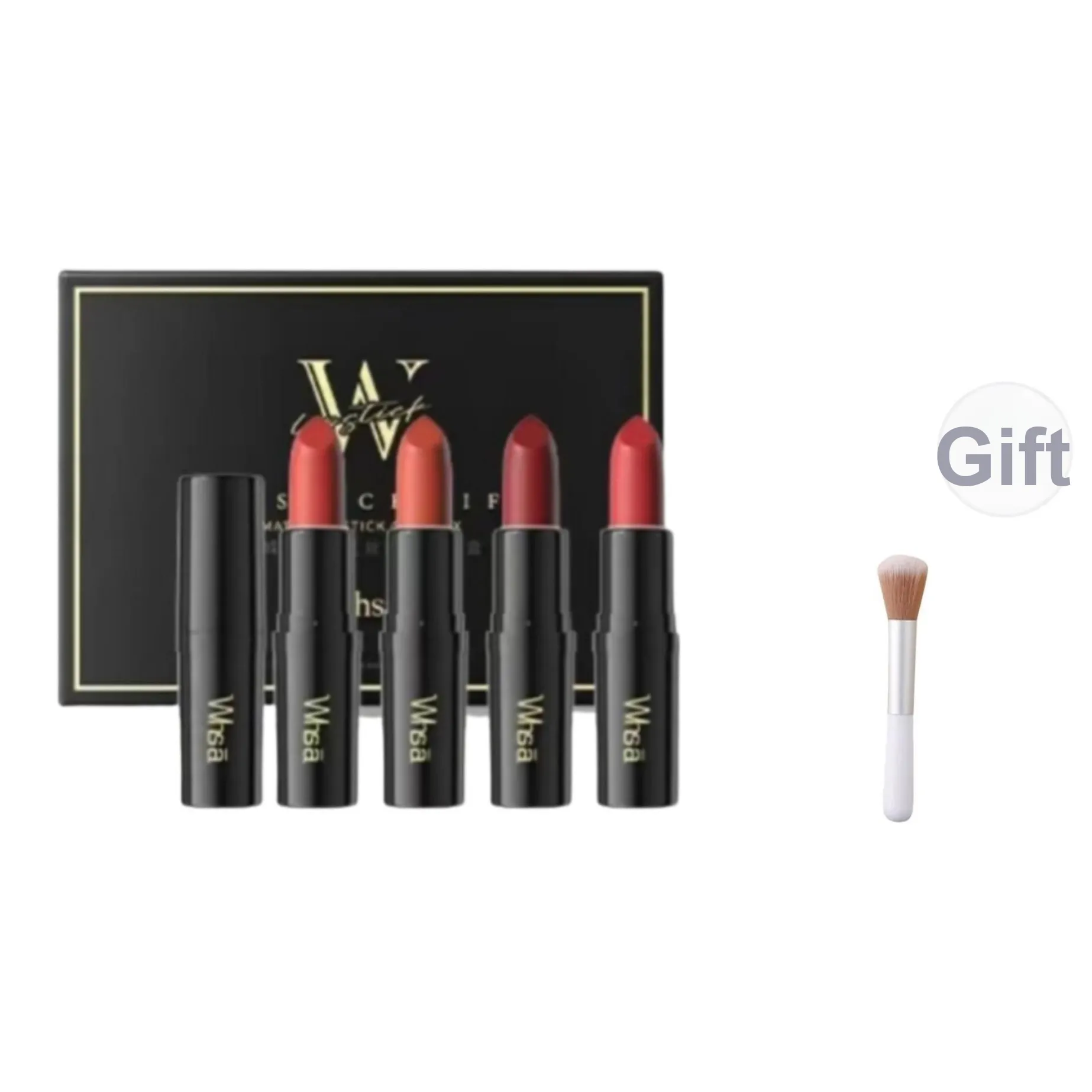 WHSA Сумерки Матовый Бархат Помада Красная Коробка Матовый Легко Смесь Цвет Лицо