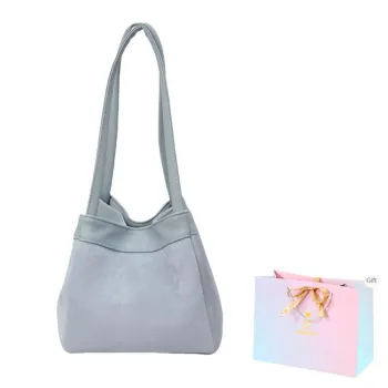 SUPERCUTE Flannelette Shoulder Bag Women's Ecru/Silver/Black/Blue/Pink