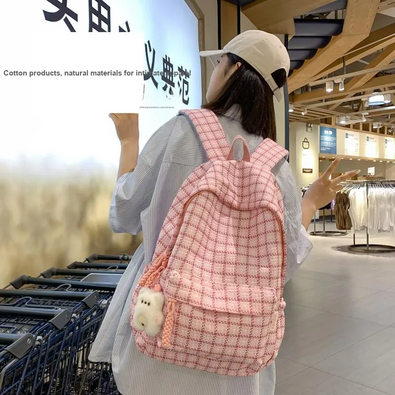 Debecca Cotton Linen Blend Backpack Regular Women's Multicolor-9