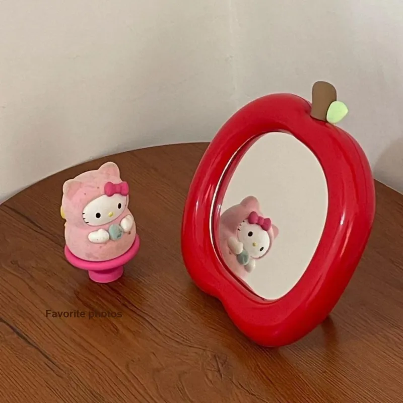 MITIANTU Cute Portable Vanity Table With Stool Mirror-3