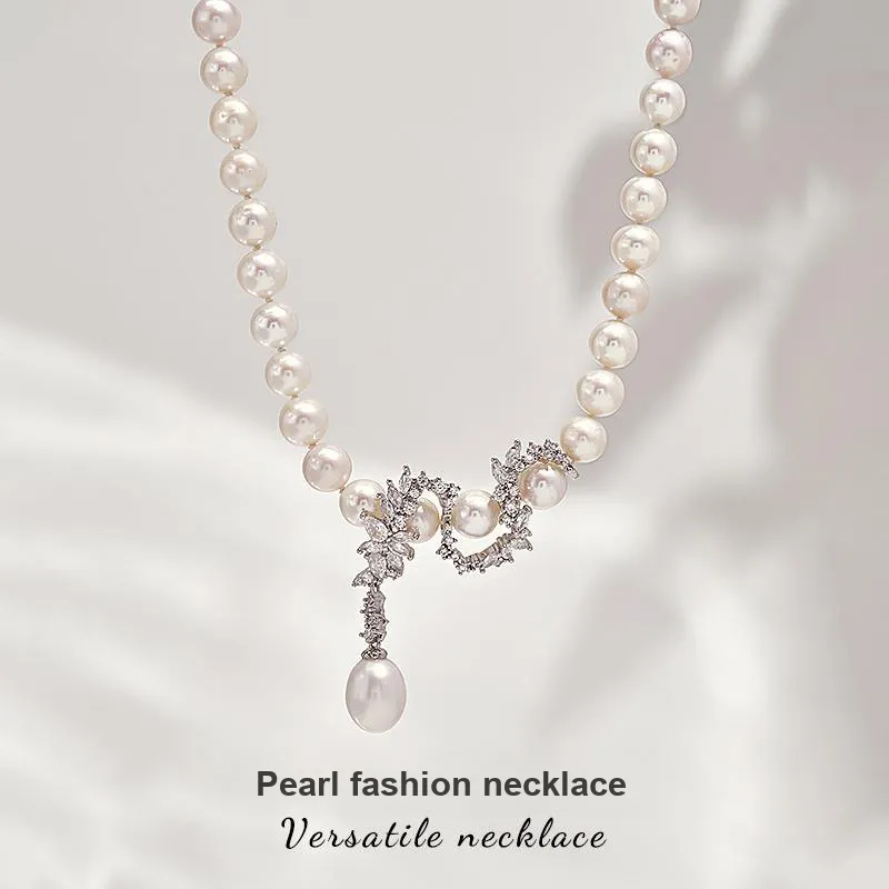 QLADY Pearl Necklaces Women's-1