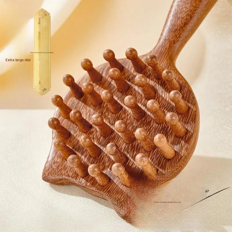 Future Maple Natural Sandalwood Massage Comb For Hair Care And Scalp Therapy Meridian Unblocking-2