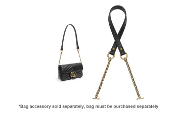 Lan Bao Fan Cow Leather Copper Bag Straps Women's Black And White Dual Color Optional.