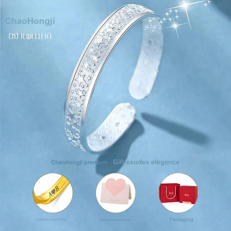CHAOHONGJI Sterling Silver Bangles Women's-1