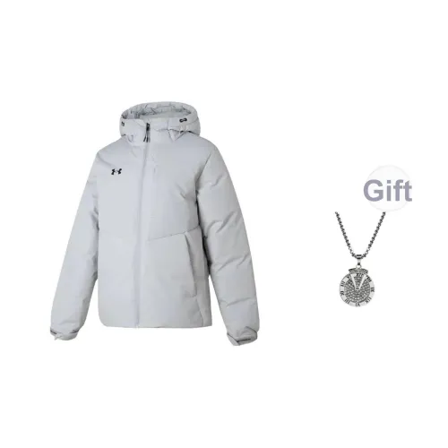 Under Armour Down Jacket Unisex Light Gray В комплекте с ожерельем