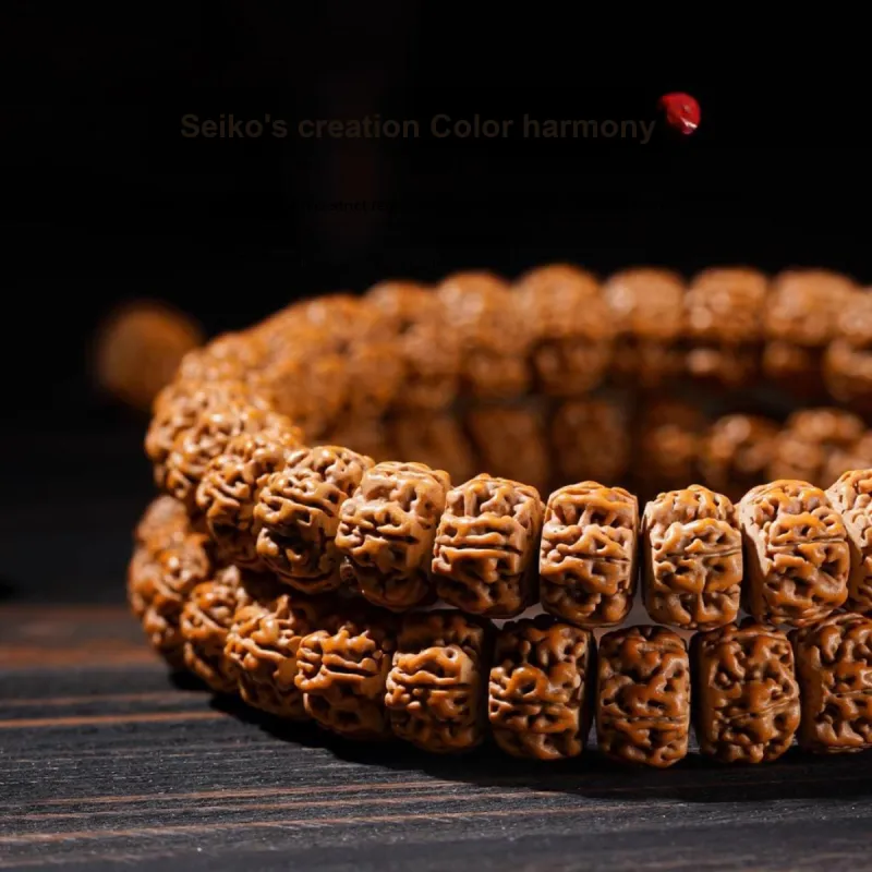 GUMUJIANG King Kong Bodhi Seeds Beaded Bracelet Playful Fortune Chaser Peaceful Handheld Prayer Bead Unisex-2