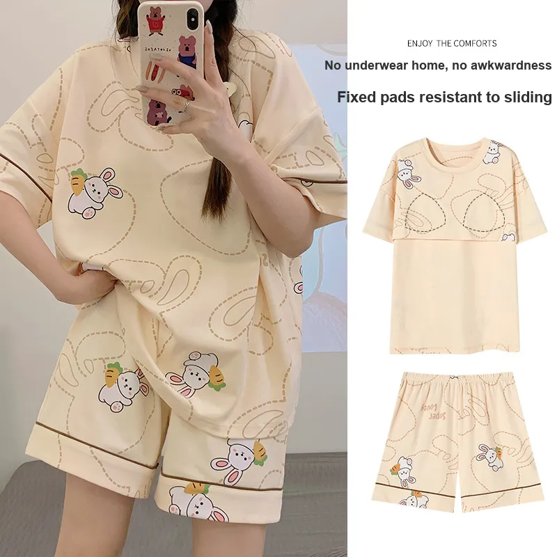 Sleep Pajama Set Women's Yellow-1