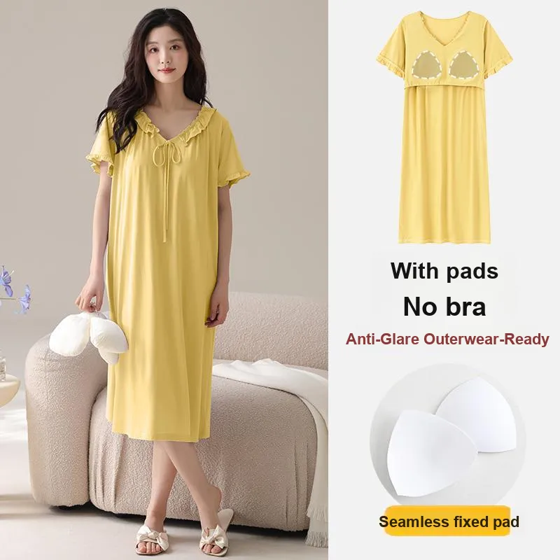 Pretty Lady Nightgown Women's Yellow-1