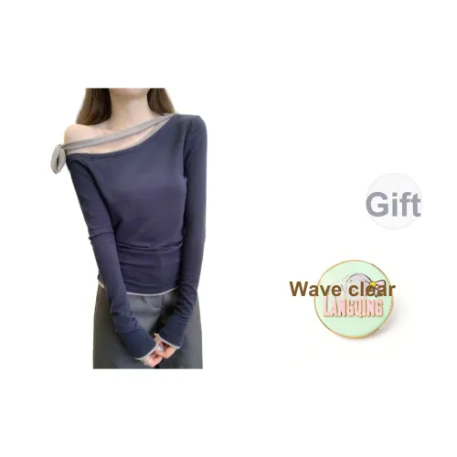 LANGQING Темно-синий женский трикотаж