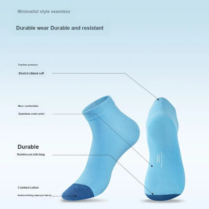 FAIRWHALE Ankle Socks Men's 5 Pack-1
