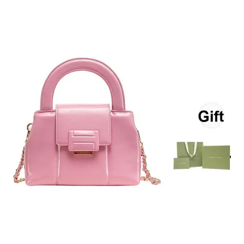 VANESSA HOGAN Корова кожа Шоколадная квадратная сумка сумка с цепочкой одно плечо маленькая женская молочно-розовая сумка