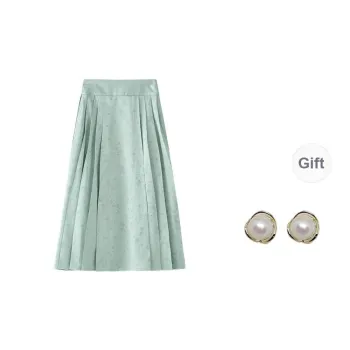 ANNECHEN Casual Long Skirt Women's Green