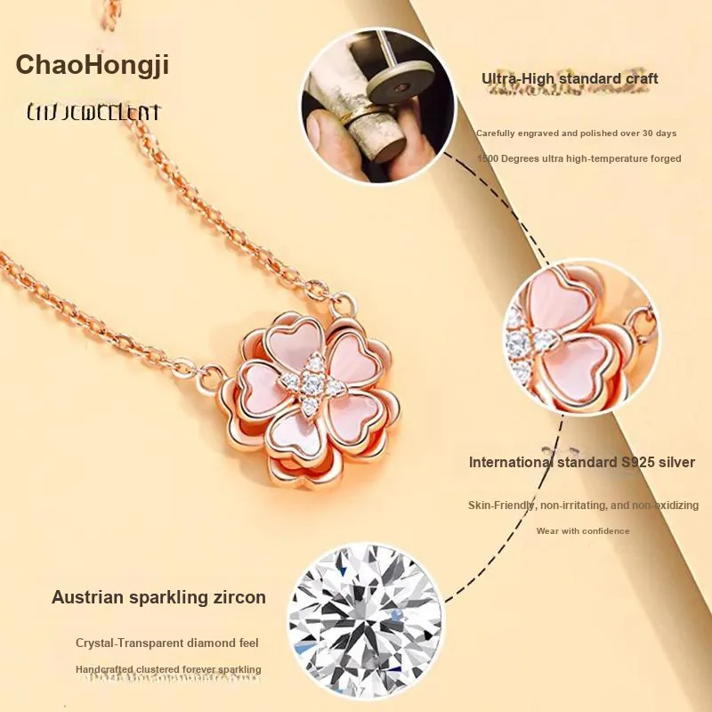 CHAOHONGJI S925 Silver Necklaces Women's-2