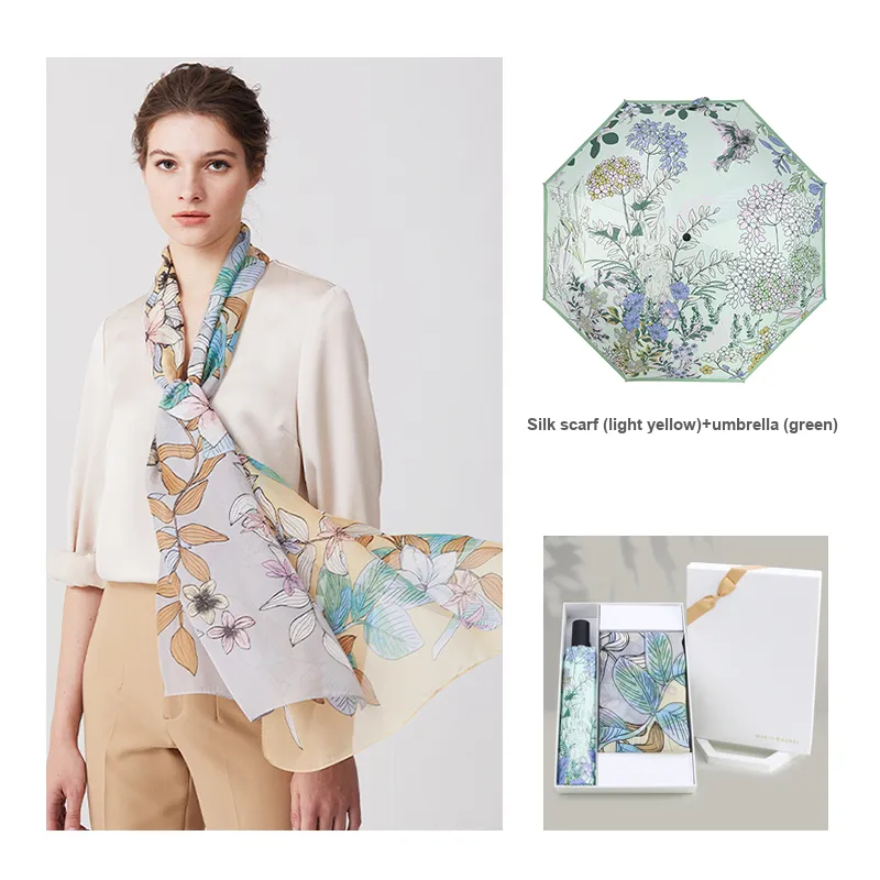 MARJAKURKI Mulberry Silk Scarves Women's-4