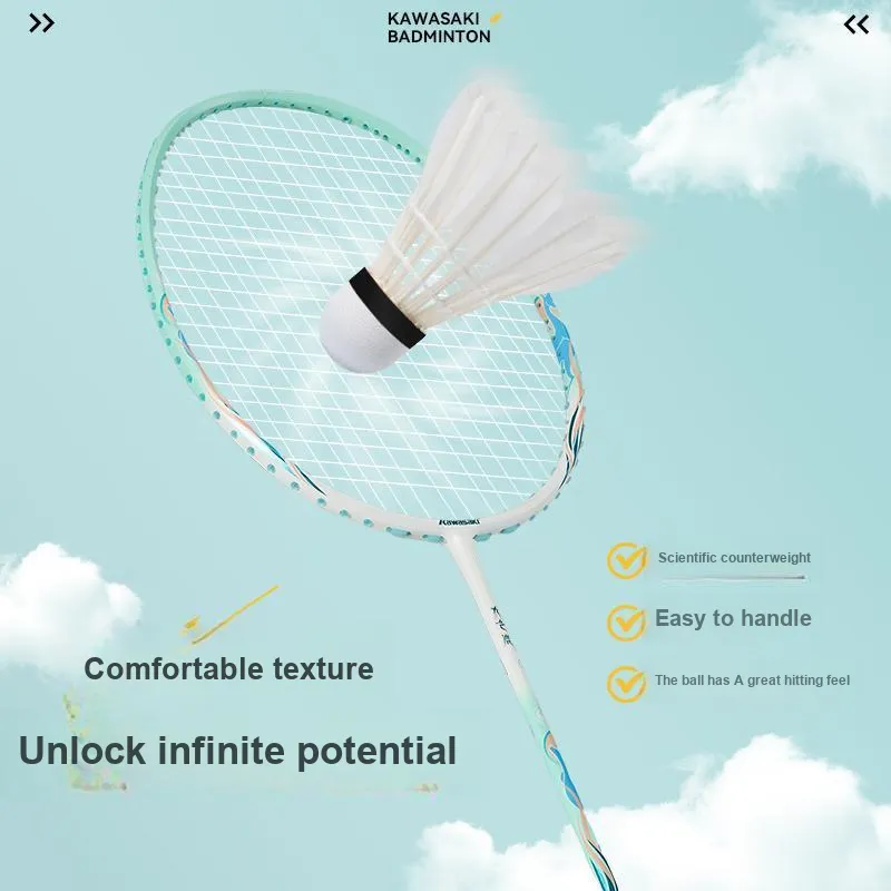 Kawasaki Training Series Small C Goose Feather Shuttlecock 3 Pack Goose Feather Big Board Goose Feather Shuttlecocks-4