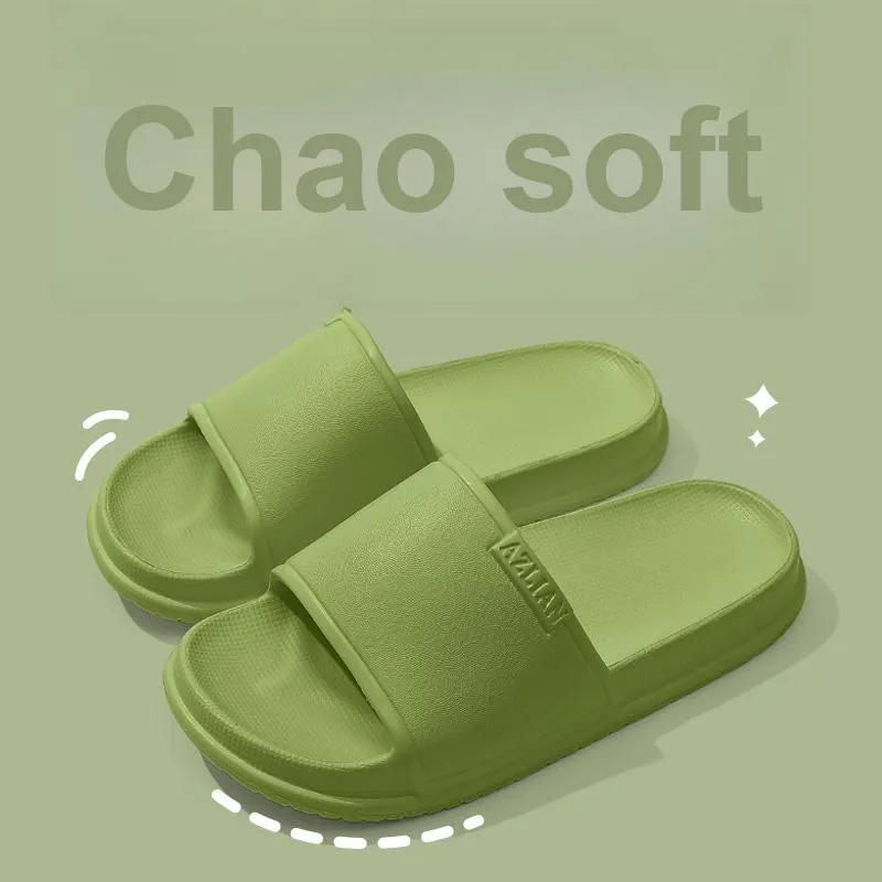 Foot Recreation Home Four Seasons All Indoor Bathroom Slip Resistant Couple Soft Sole Minimalist Style Slippers Unisex-6