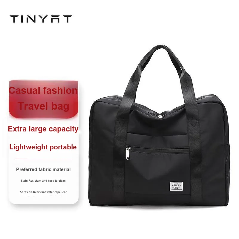 TINYAT Polyester Travel Bag Regular Unisex Gray/Black/Pink/Purple/Khaki-3