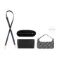 Dark Blue Adjustable Shoulder Strap-Gold-Tone Buckle+Black DuPont Paper Liner
