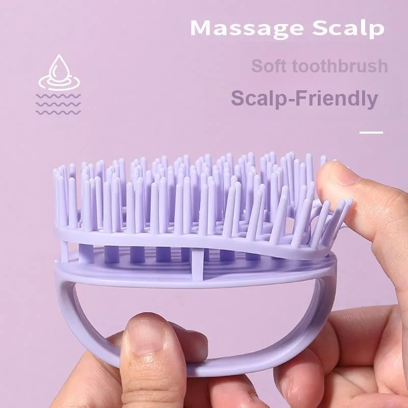 LMLTOP Silicone Head Massager Shampoo Brush For Scalp Massage And Hair Cleaning Hairdressing Tools Massage-1