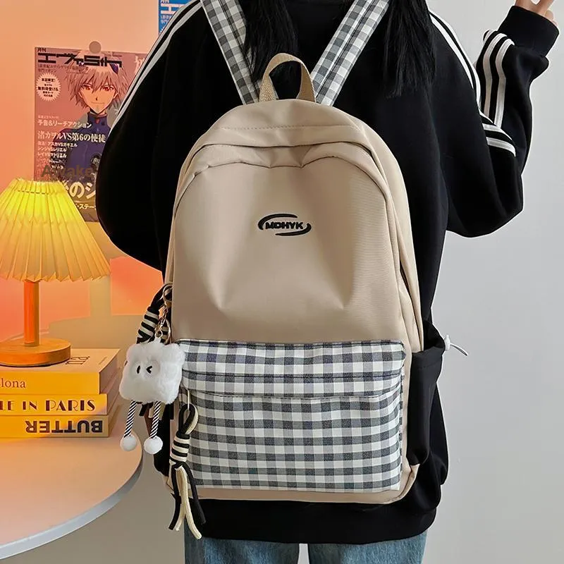 DCLOUD Nylon Backpack Regular Women's White/Yellow/Black/Khaki/Green-18