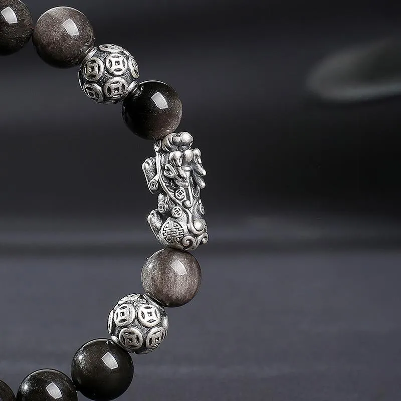 YINXIANGMOU Obsidian Bracelets Men's-3