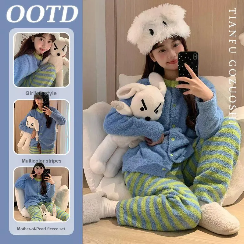 O'MESIK Pajama Set Women's Blue-2