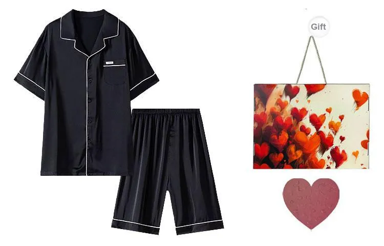 DAMOS·LOVE Pajama Set Men's Gift Box Set Black-10